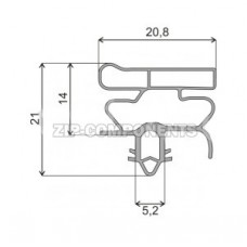 Уплотнитель двери 675x1120 профиль ОМ